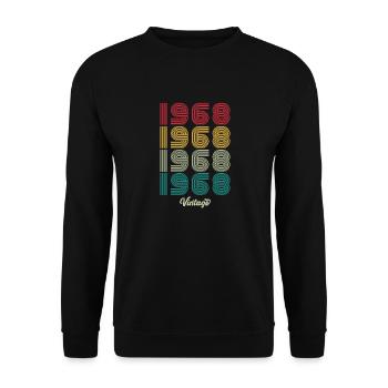 56 Jahre alter Jahrgang 1968 Limitierte Auflage 56. - Unisex Pullover - Schwarz - Vorne - Alina (178cm) & Michal (187cm)