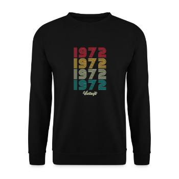 52 Years Old Vintage 1972 Limited Edition 52nd - Unisex Sweatshirt - black - Front - Alina (178cm) & Michal (187cm)