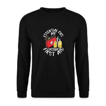 Essential Oils: My Emotional First Aid Natural Hea - Unisex Sweatshirt - black - Front - Alina (178cm) & Michal (187cm)