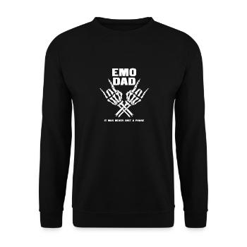 Emo Dad - Unique Gift - Emo Dad - Unisex Sweatshirt - black - Front - Alina (178cm) & Michal (187cm)
