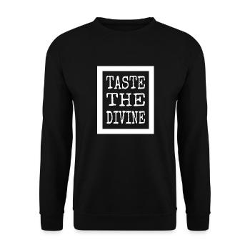 happy unique flavors present idea culinary bliss - Unisex Pullover - Schwarz - Vorne - Alina (178cm) & Michal (187cm)