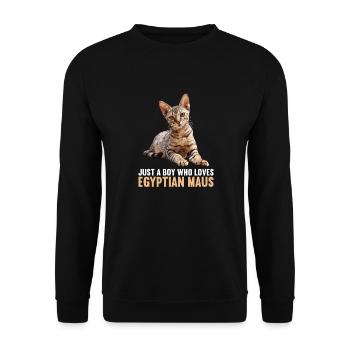 Mau égyptien Chaton Chat égyptien Mau - Sweat-shirt Unisexe - noir - Devant - Alina (178cm) & Michal (187cm)