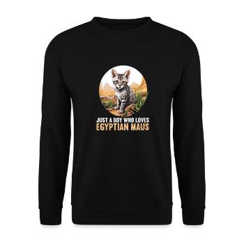 Mau égyptien Chaton Chat égyptien Mau - Sweat-shirt Unisexe - noir - Devant - Alina (178cm) & Michal (187cm)