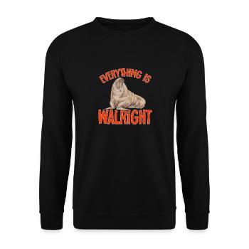 Walross - Unisex Pullover - Schwarz - Vorne - Alina (178cm) & Michal (187cm)