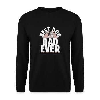 Meilleur Papa De Chien Jamais Frenchie Bouledogue Français - Sweat-shirt Unisexe - noir - Devant - Alina (178cm) & Michal (187cm)