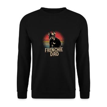 Frenchie Dad French Bulldog Owner - Unisex Sweatshirt - black - Front - Alina (178cm) & Michal (187cm)