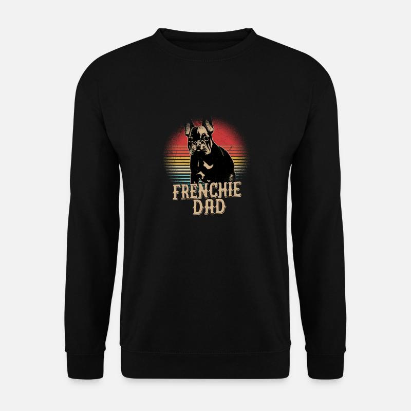 Frenchie Papa Bouledogue Français Propriétaire - Sweat-shirt Unisexe - noir