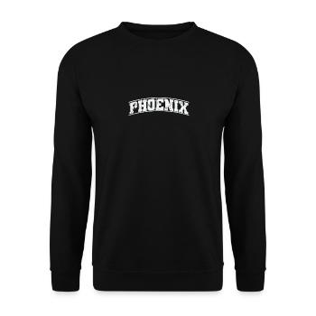 Phoenix Stadt im Bundesstaat Arizona - Unisex Pullover - Schwarz - Vorne - Alina (178cm) & Michal (187cm)