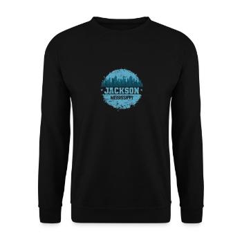 Jackson, une ville du Mississippi, dans l’État du Mississippi - Sweat-shirt Unisexe - noir - Devant - Alina (178cm) & Michal (187cm)