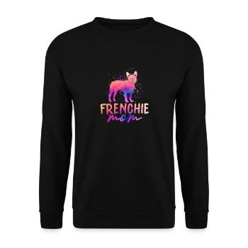 Frenchie Mom French Bulldog Dog Owner - Unisex Sweatshirt - black - Front - Alina (178cm) & Michal (187cm)