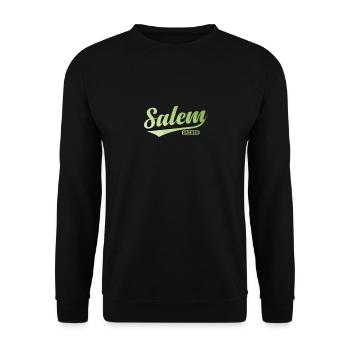 Salem Stadt im Bundesstaat Oregon - Unisex Pullover - Schwarz - Vorne - Alina (178cm) & Michal (187cm)