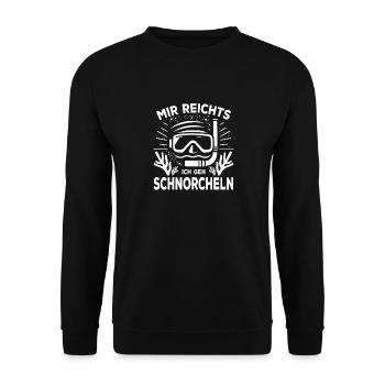 Schnorcheln Schnorchler Taucher Tauchen Schnorchel - Unisex Pullover - Schwarz - Vorne - Alina (178cm) & Michal (187cm)