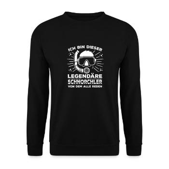 Schnorcheln Schnorchler Taucher Tauchen Schnorchel - Unisex Pullover - Schwarz - Vorne - Alina (178cm) & Michal (187cm)