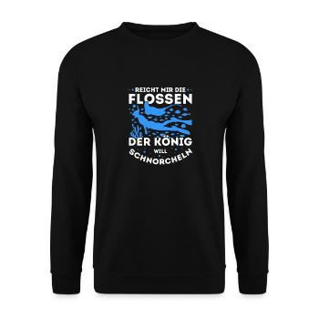 Schnorcheln Schnorchler Taucher Tauchen Schnorchel - Unisex Pullover - Schwarz - Vorne - Alina (178cm) & Michal (187cm)
