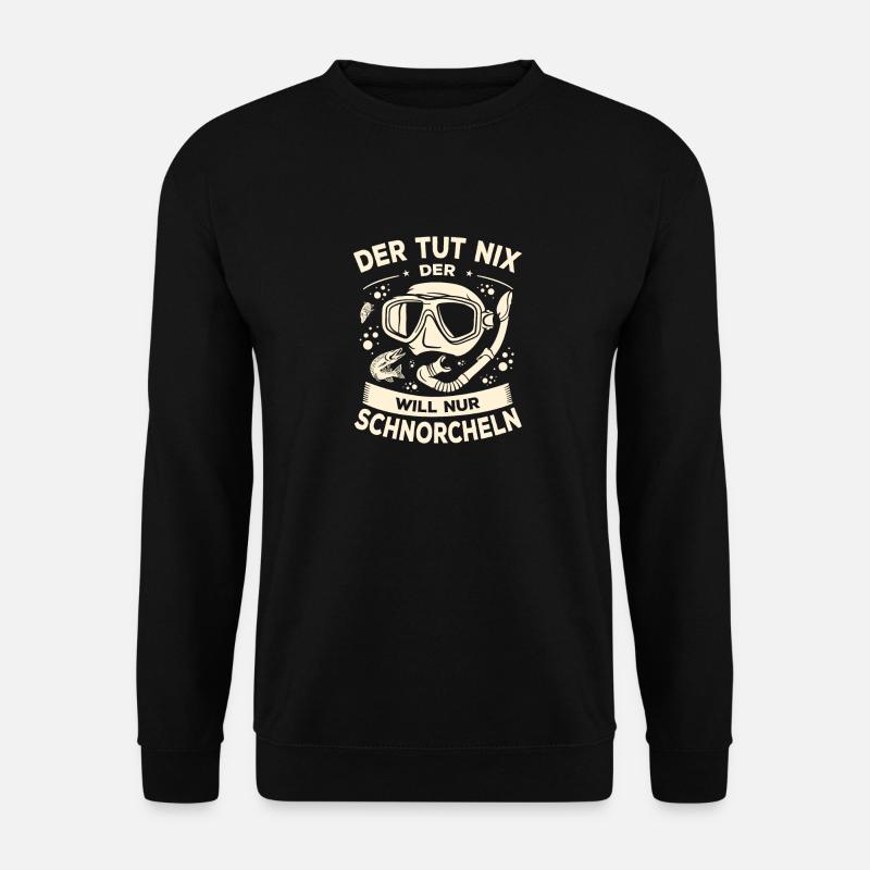 Schnorcheln Schnorchler Taucher Tauchen Schnorchel - Unisex Pullover - Schwarz