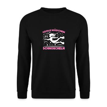 Schnorcheln Schnorchler Taucher Tauchen Schnorchel - Unisex Pullover - Schwarz - Vorne - Alina (178cm) & Michal (187cm)