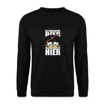 Drôle de dicton Archery Beer - Sweat-shirt Unisexe - noir - Devant - Alina (178cm) & Michal (187cm)