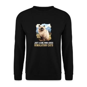 Chat de l’Himalaya Colourpoint Katze - Sweat-shirt Unisexe - noir - Devant - Alina (178cm) & Michal (187cm)