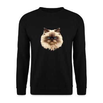Chat de l’Himalaya Colourpoint Katze - Sweat-shirt Unisexe - noir - Devant - Alina (178cm) & Michal (187cm)