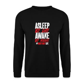 Night Shift Nurse - Unisex Sweatshirt - black - Front - Alina (178cm) & Michal (187cm)