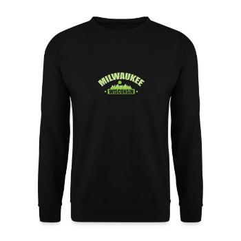 Milwaukee, une ville du Wisconsin, dans le Wisconsin. - Sweat-shirt Unisexe - noir - Devant - Alina (178cm) & Michal (187cm)