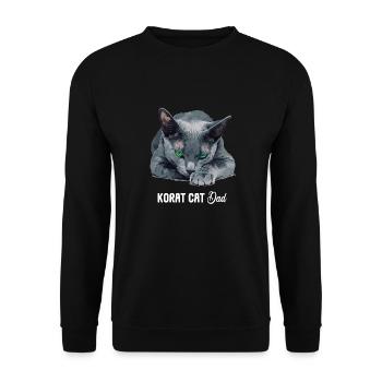 Korat Chaton Korat Chat - Sweat-shirt Unisexe - noir - Devant - Alina (178cm) & Michal (187cm)