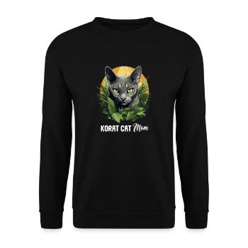 Korat Chaton Korat Chat - Sweat-shirt Unisexe - noir - Devant - Alina (178cm) & Michal (187cm)