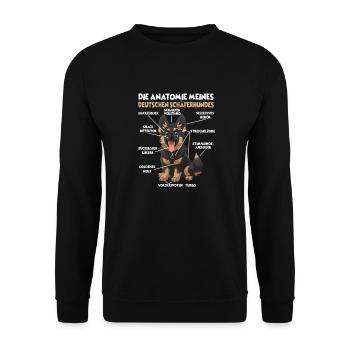 Allemand Boxer Dog Walk T Dog Lover Chiens Boxer - Sweat-shirt Unisexe - noir - Devant - Alina (178cm) & Michal (187cm)