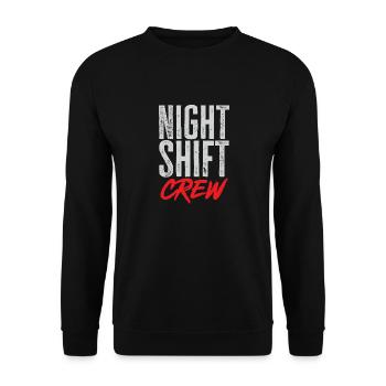 Night Shift Nurse - Unisex Sweatshirt - black - Front - Alina (178cm) & Michal (187cm)