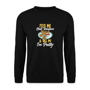 Krabben Rangoon Crab Rangoon - Unisex Sweatshirt - black - Front - Alina (178cm) & Michal (187cm)