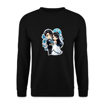 Just Married - For Wedding - Unisex Sweatshirt - black - Front - Alina (178cm) & Michal (187cm)