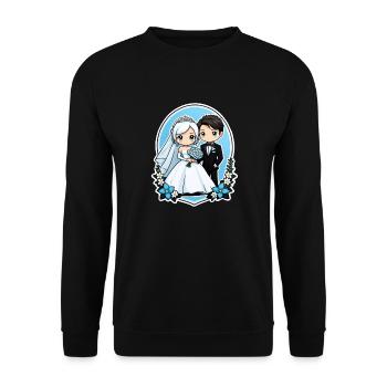 Just Married - For Wedding - Unisex Sweatshirt - black - Front - Alina (178cm) & Michal (187cm)