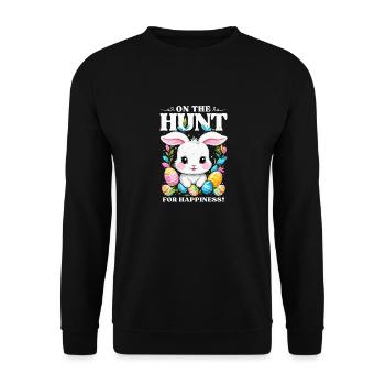 Easter - In Search of Happiness - Unisex Sweatshirt - black - Front - Alina (178cm) & Michal (187cm)