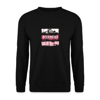 Oceanside California Urlaubssouvenir Zusammenfassung - Unisex Pullover - Schwarz - Vorne - Alina (178cm) & Michal (187cm)
