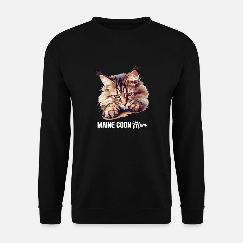 Maine Coon Kätzchen Maine Coon Katze - Unisex Pullover - Schwarz