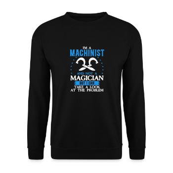 Precision instead of magic - Unisex Sweatshirt - black - Front - Alina (178cm) & Michal (187cm)
