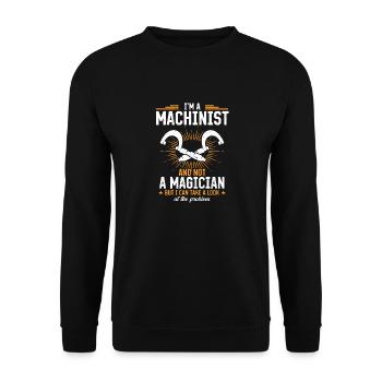 Precision instead of magic - Unisex Sweatshirt - black - Front - Alina (178cm) & Michal (187cm)