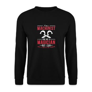 Precision instead of magic - Unisex Sweatshirt - black - Front - Alina (178cm) & Michal (187cm)