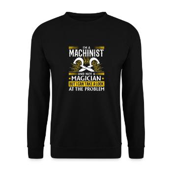 Precision instead of magic - Unisex Sweatshirt - black - Front - Alina (178cm) & Michal (187cm)