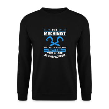 Precision instead of magic - Unisex Sweatshirt - black - Front - Alina (178cm) & Michal (187cm)