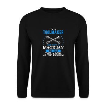 Tool Mechanic - Not a Magician, Just a Genius - Unisex Sweatshirt - black - Front - Alina (178cm) & Michal (187cm)
