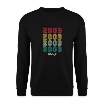 21 Years Old Vintage 2003 Limited Edition 21st - Unisex Sweatshirt - black - Front - Alina (178cm) & Michal (187cm)