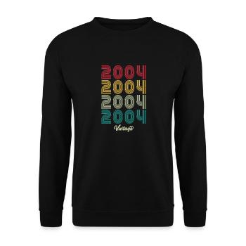 20 Years Old Vintage 2004 Limited Edition 20th - Unisex Sweatshirt - black - Front - Alina (178cm) & Michal (187cm)