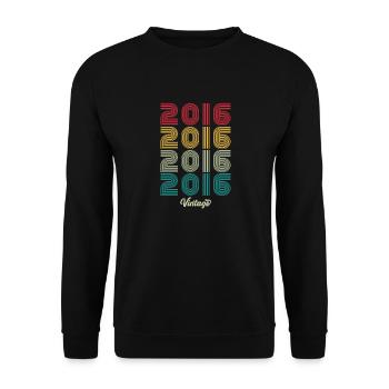 8 Years Old Vintage 2016 Limited Edition 8th - Unisex Sweatshirt - black - Front - Alina (178cm) & Michal (187cm)