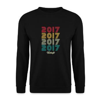 17 Years Old Vintage 2017 Limited Edition 7th - Unisex Sweatshirt - black - Front - Alina (178cm) & Michal (187cm)