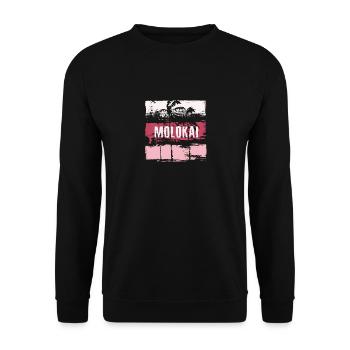 Molokai Hawaï vacances Souvenir abstrait artistique - Sweat-shirt Unisexe - noir - Devant - Alina (178cm) & Michal (187cm)