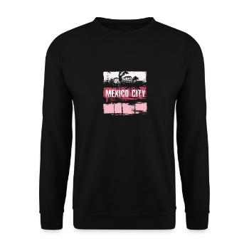 Mexico City Vacation Souvenir Abstract Artistic - Unisex Sweatshirt - black - Front - Alina (178cm) & Michal (187cm)