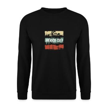 Mexico City Artistic Vacation Souvenir Abstract - Unisex Sweatshirt - black - Front - Alina (178cm) & Michal (187cm)