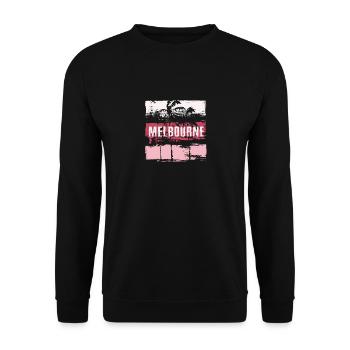 Melbourne Florida Vacation Souvenir Abstract - Unisex Sweatshirt - black - Front - Alina (178cm) & Michal (187cm)
