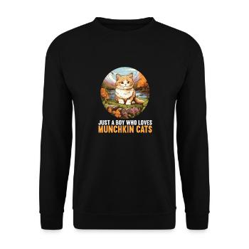 Munchkin Kätzchen Munchkin Katze - Unisex Pullover - Schwarz - Vorne - Alina (178cm) & Michal (187cm)
